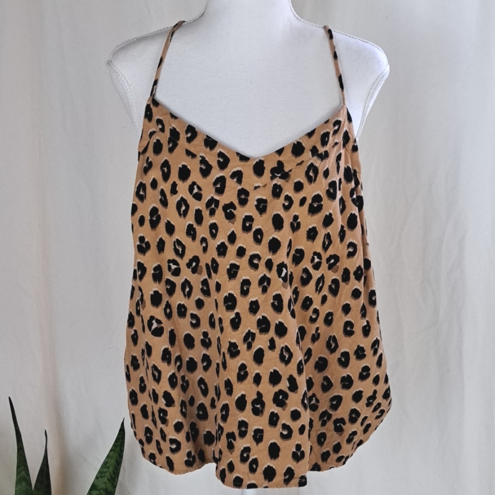 A new day leopard print rayon camisole blouse szXL